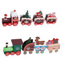 VORCOOL クリスマス飾り 電車 卓上置物 木製 飾り 卓上 列車 オーナメント DIY 子供おもちゃ 2個セット