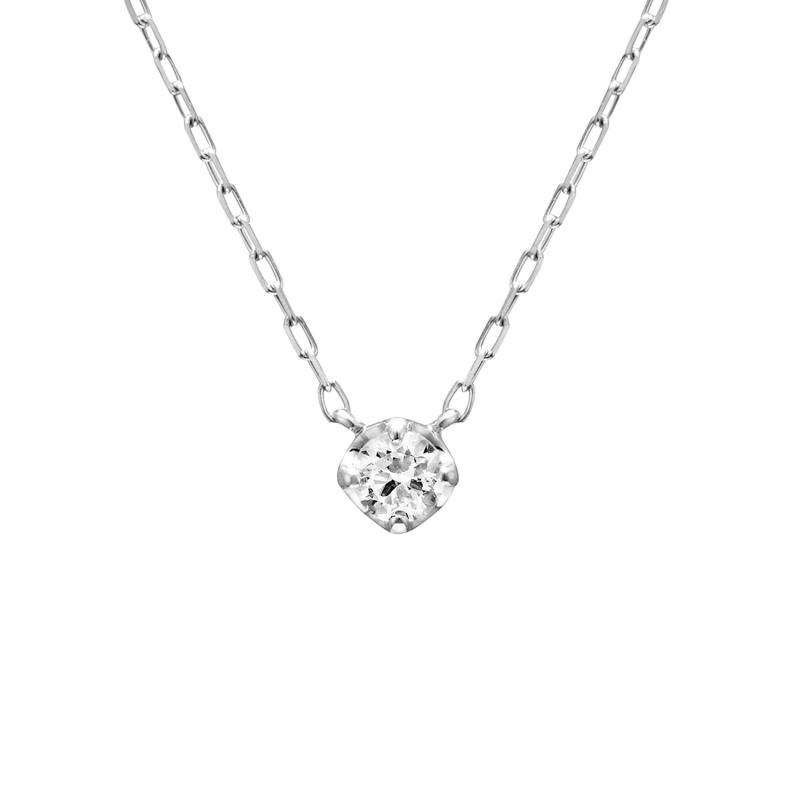 [ヨンドシー] K10ホワイトゴールド ネックレス 112116123210 レディース