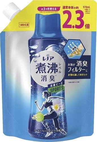 レノア 煮沸レベル消臭 抗菌ビーズ SPORTS クールリフレッシュ&シトラス 特大 詰め替え 970mL レノア 煮沸レベル消臭 抗菌ビーズ SPORTS クールリフレッシュ&シトラス 特大 詰め替え 970mL