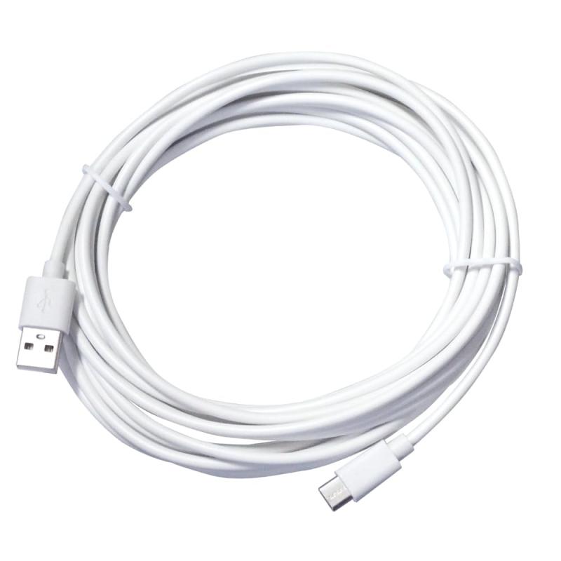 KAUMO USB Type-C 電源ケーブル 電源専用コード (Type-C/Type-A) ホワイト 5m