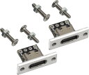 オーディオファン USB-Cソケット 固定プレート付きUSB type-C メス PCBボードコネクタ付き M2ネジ付き 自作コネクタ DIY シルバー 2点セット