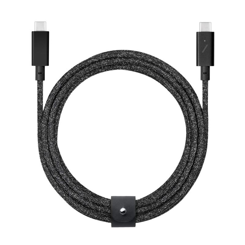 Native Union [ネイティブユニオン] Type-C Belt Cable Pro - 240W USB Type-C~Type-C 2.4m レザーストラップ付き超強力充電ケーブル iPhone 16, 16 Pro Max, MacBook