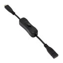 アイネックス PD100W対応 USB3.2Gen1 Type-C 電源スイッチケーブル 20cm U31CC-MF02P10S(2)