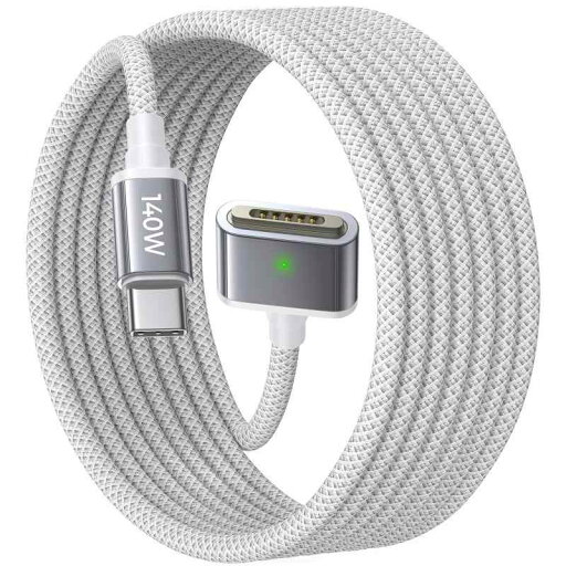 LISEN 140W Macbook Air 充電ケーブル (2m、PD3.1超高速充電) Macbook pro充電器 USBC to Mag-safe3 強力な磁気 Macbook airケーブル,断線を防ぐナイロン編組 磁気充電コード 対応 Mac LISEN 140W Macbook Air 充電ケーブル (2m、PD3.1超高速充電) Macbook pro充電器 USBC to Mag-safe3 強力な磁気 Macbook airケーブル,断線を防ぐナイロン編組 磁気充電コード 対応 Mac