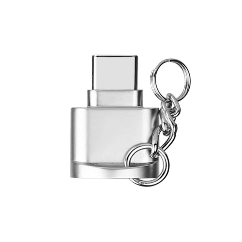 AXYO Type-C カードリーダー MicroSD カード対応 タイプC メモリーカードリーダー OTG 変換アダプタ 汎用 USB Type-Cポートのデバイスに対応 シルバー