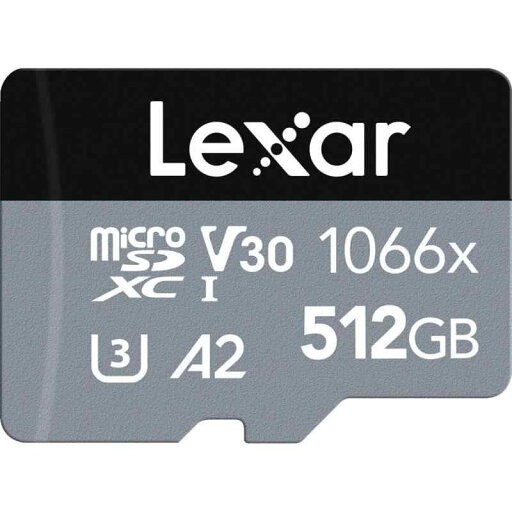 Lexar® Professional 1066x microSDHC™/microSDXC™ UHS-I cards SILVER Series 512GB LMS1066512G-BNANG 海外パッケージ版 Lexar® Professional 1066x microSDHC™/microSDXC™ UHS-I cards SILVER Series 512GB LMS1066512G-BNANG 海外パッケージ版