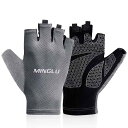 KUWAN サイクリンググローブ メンズグローブ 軽薄型 フィッシンググローブ スポーツ UVカット 耐磨耗性 通気性 脱着簡単 登山 バイク運転