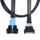chenyang PCI-E 5.0 Mini Cool Edge IO MCIO STR SFF-8654 PCI-E スリムライン SAS 8i 74ピン オス - SFF-8654 SAS 4.0 74ピン オス SFF-8654 延長ケーブル 5(2)
