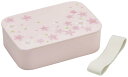 スケーター (skater) 塗り 1段 弁当箱 500ml 中子・ベルト付 桜色 日本製 NLP5-A(3)