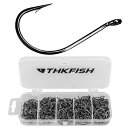 THKFISH 釣り針 スプリットショットフックドロップショットフック 小さな釣り針 淡水#6#4#2#1#1/0 250個/ 500個(4)