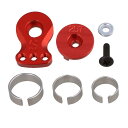 Mxfans ステアリングサーボホーンアームセット RC1:8 1:10 1:16モデルカー用 N10220 アルミニウム合金製 レッド