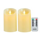 AnnTec LEDキャンドル 【2点セット】 キャンドルライト 電池式 暖色光 専用リモコン付 自動消灯タイマー 本物の炎のようにゆらめく 火を使わない ゆらゆら揺れる 安全 省エネ(2)