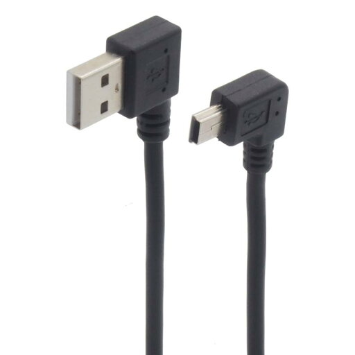 オーディオファン miniUSB ケーブル 両端子L字型 短い 25cm ブラック セット オーディオファン miniUSB ケーブル 両端子L字型 短い 25cm ブラック セット