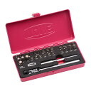 トネ(TONE) ビットラチェットセット(ラズベリー) BRFS27RB ビット二面幅6.35mm 内容29点