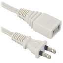 オーム(OHM) 電機 延長コード 屋内用 電源タップ 1個口 2m ストレートプラグ ホワイト HS-T12EDLP22 00-1556(2)