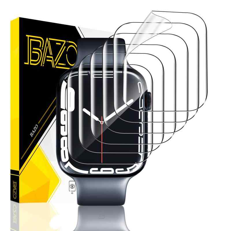 BAZO 【6枚組】Apple Watch(45mm/ 44mm)液晶 保護フィルム TPU製 キズ修復 高透過率 取扱簡単 気泡レス アップルウォッチ 用Apple Watch Series 7/6/5/4/SE対応