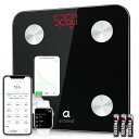 arboleaf 体重計 スマホ連動 体組成計 体脂肪計 14項目測定 Bluetooth対応 アプリ対応 ヘルスメーター 高精度 180kgまで対応 apple watch/appleヘルスケア/Fitbit/GoogleFit/あすけん連携 軽量収納(2)