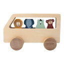 Trixie(トリクシー) ウッドバス 木製 おもちゃ 新生児 子ども 動物 Wooden animal bus(4)