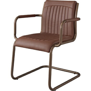 【メーカー直送】東谷 アームチェア ブラウン TEC-51BR