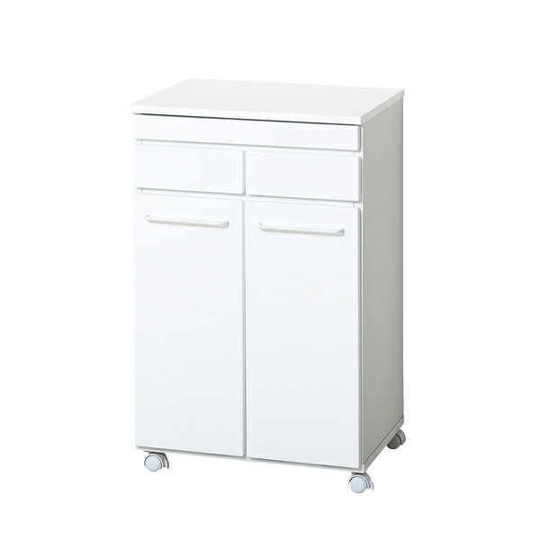 【メーカー直送】クロシオ スライド棚付きダストボックス2Dホワイト