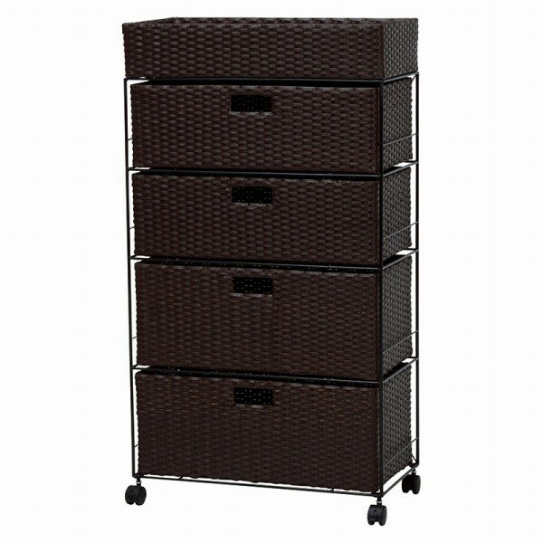 【メーカー直送】萩原 ランドリー RAN-2416DBR（ダークブラウン）