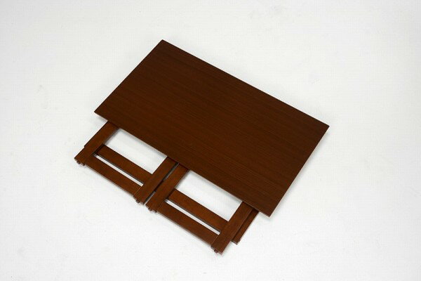 【メーカー直送】萩原 折りたたみテーブル VT-7810DBR(ダークブラウン) [2]