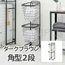 【メーカー直送】萩原 2段ランドリーラック(角型) KR-3970DBR(3)