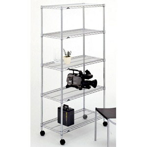 スチールラック収納家具 ホームラック5段幅90 NLH9018-5 25mm径 ドウシシャ ルミナス