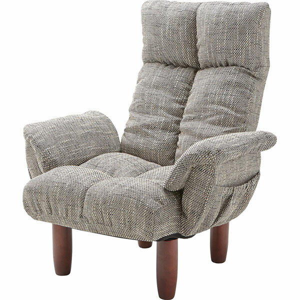 【メーカー直送】東谷 脚付パーソナルチェア グレー RKC-39GY