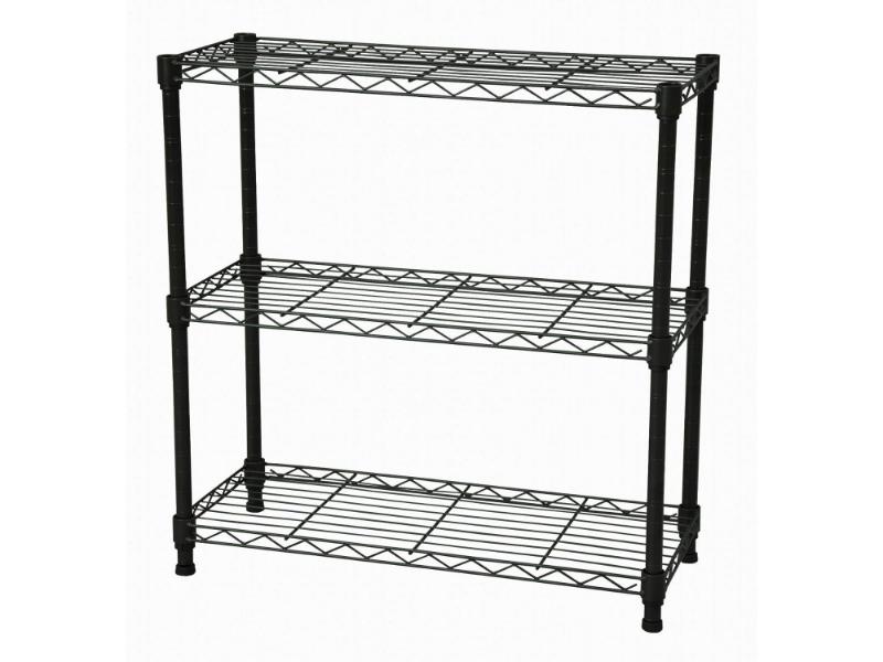 【メーカー直送】AIS (エイ・アイ・エス)19Φスチールラックセット 3段 NS-6025BR ブラウン