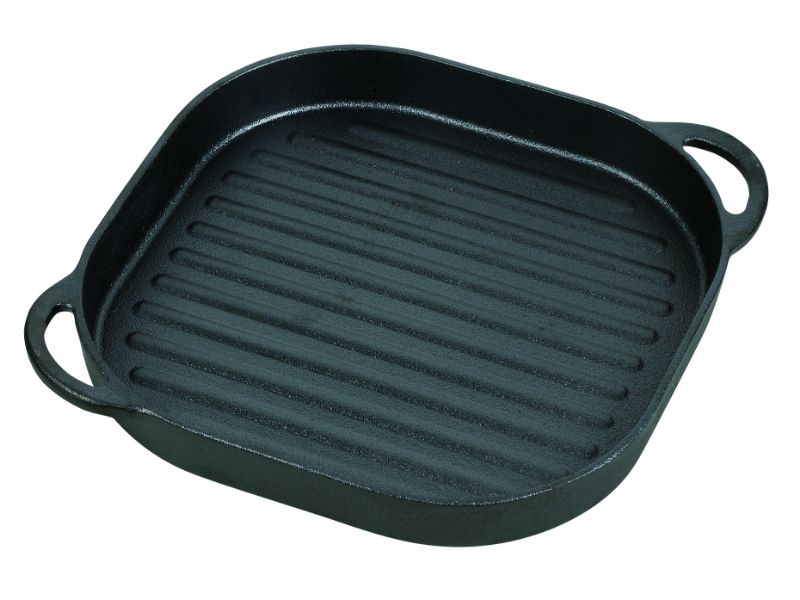 パール金属　スプラウト　鉄鋳物製グリルプレート24×24（ウェーブ）　HB−6220