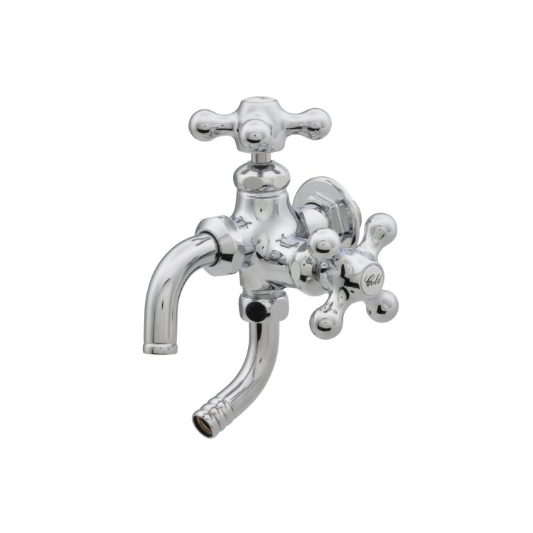 【カクダイ/GAONA/ガオナ】万能ホーム双口水栓 おしゃれ (ホース取付 一般地・寒冷地用) GA-RE001