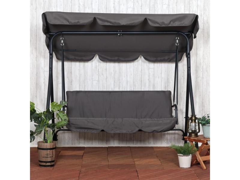 【メーカー直送】不二貿易 ブランコ 3P ポルド クッション付き GY