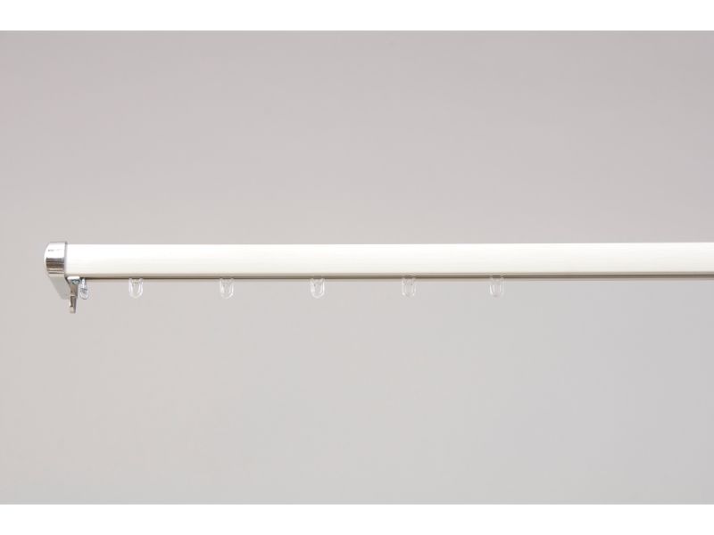 【メーカー直送】フルネス 木目調伸縮カーテンレール ロアール2Mシングル 木目ホワイト I0822