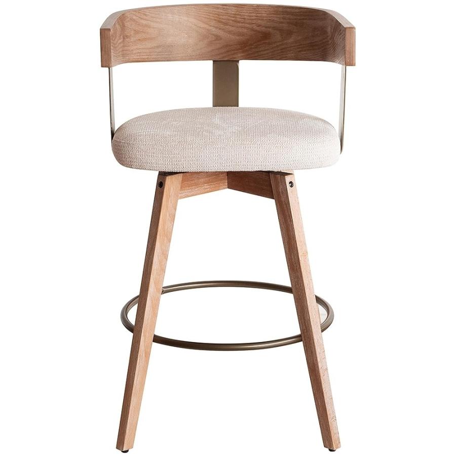 【メーカー直送】宮武製作所 バーチェア Satio（サティオ） ナチュラル×アイボリー