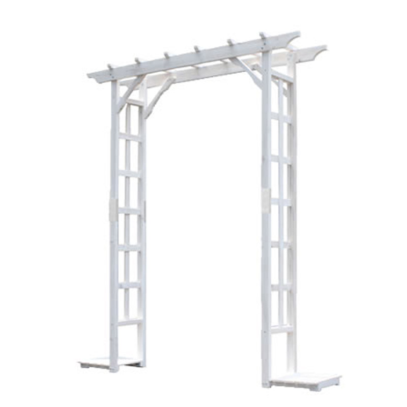 【メーカー直送】天然木パーゴラアーチ　ホワイト　BP-R200WHT