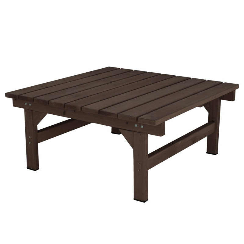 【メーカー直送】ユニット縁台ベンチ　hiyori（ひより）　87×88　単品　ダークブラウン　DE-8788DBR