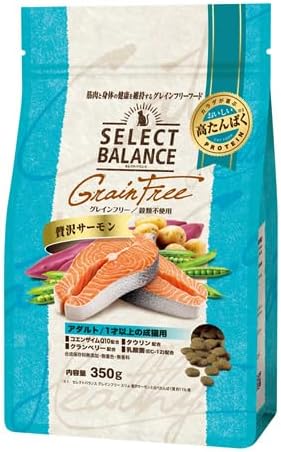 樂天商城 - 【ZOO】ベッツチョイス セレクトバランス グレインフリー キャット アダルト 1才以上の成猫用 贅沢サーモン 350g キャットフード ドライ 穀物不使用