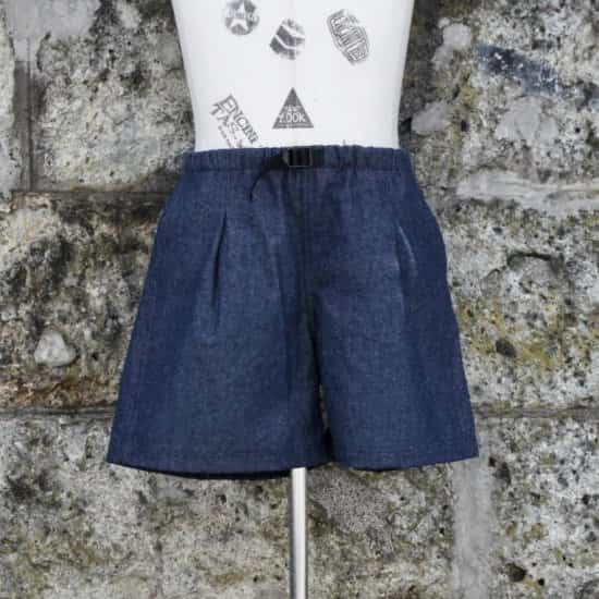 モニタリー【 MONITALY 】EASY BAGGY SHORTS W / QUICK RELEASE BUCKLE / イージー バギー ショーツ CHAMBRAY - エンシニータス