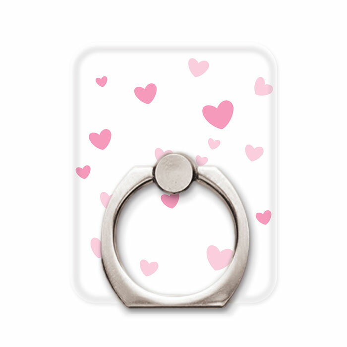 スマホリング スマホスタンド スマホアクセサリー ホールドリング ハート柄 ラブリー ピンク ホワイト シンプル グラデーション 乙女 iPhone13 iPhone12 11 SE(第ニ世代) X/XS Max Xperia AQUOS Galaxy Google Android Apple スマートフォン用リング