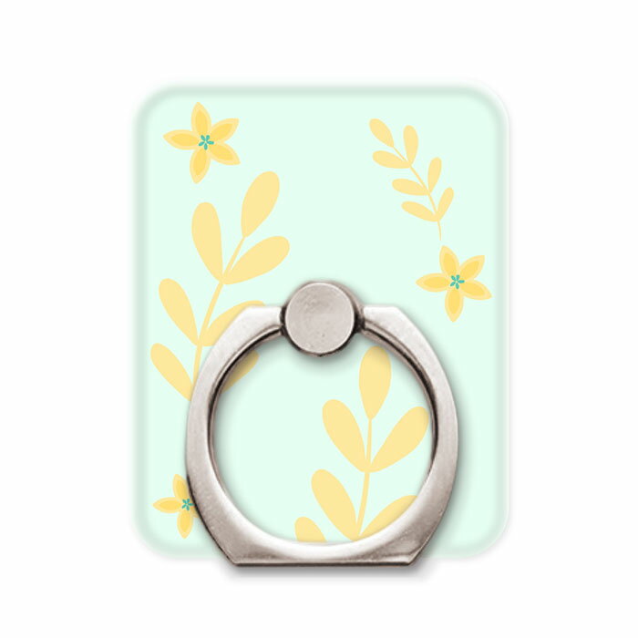スマホリング バンカーリング スマホアクセサリー ホールドリング 花柄 フラワー 野花 かわいい シンプル パステル イエロー グリーン iPhone12 11 SE(第ニ世代) X/XS Max Xperia AQUOS Galaxy Google Android Apple スマートフォン用リング
