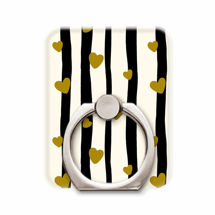 Rakuten - スマホリング スマホスタンド スマホアクセサリー ホールドリング ハート柄 ラブリー カーキ オリーブ ブラック ホワイト シンプル ストライプ 乙女 iPhone13 iPhone12 11 SE(第ニ世代) X/XS Max Xperia AQUOS Galaxy Google Android Apple スマートフォン用リング