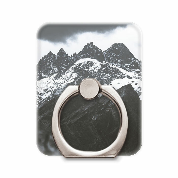 スマホリング スマホスタンド スマホアクセサリー ホールドリング 写真 山脈 マウンテン モノクロ写真 白黒 シンプル iPhone13 iPhone12 11 SE(第ニ世代) X/XS Max Xperia AQUOS Galaxy Google Android Apple スマートフォン用リング