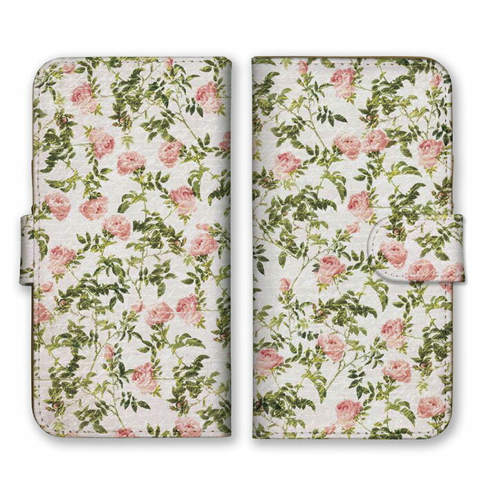 Rakuten - 全機種対応 手帳型スマホケース iPhone14 13 Pro Max対応 花柄 小花柄 総柄 植物 花模様 アート プリント柄 桜 さくら サクラ 自然 可愛い かわいい カジュアル 春 シンプル 緑 ピンク Xperia AQUOS arrows Galaxy Google HUAWEI Rakuten Hand OPPO