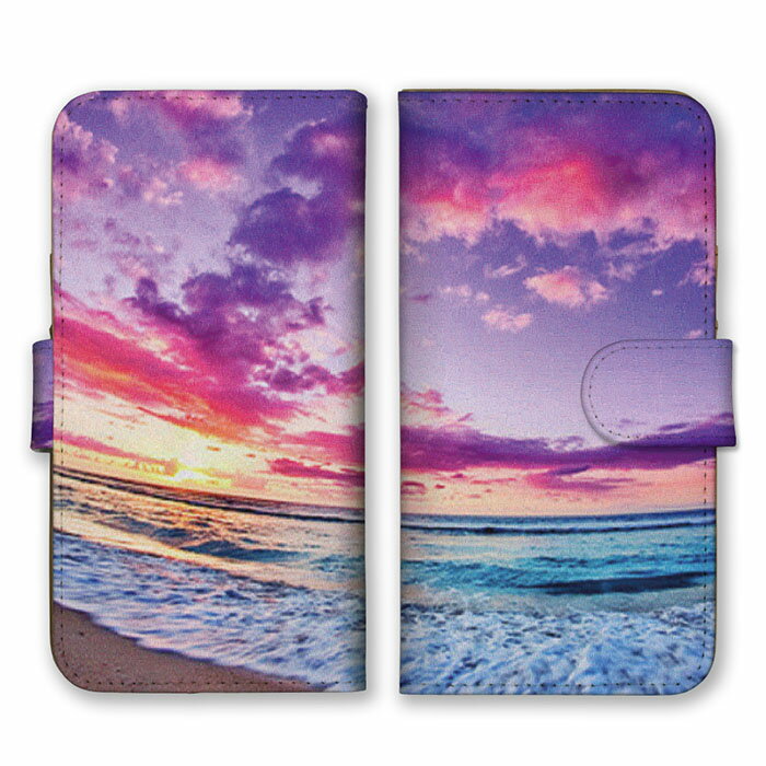 全機種対応 手帳型スマホケース iPhone14 13 Pro Max対応 海 ライフスタイル 景色 ストリート 芸術 錯..