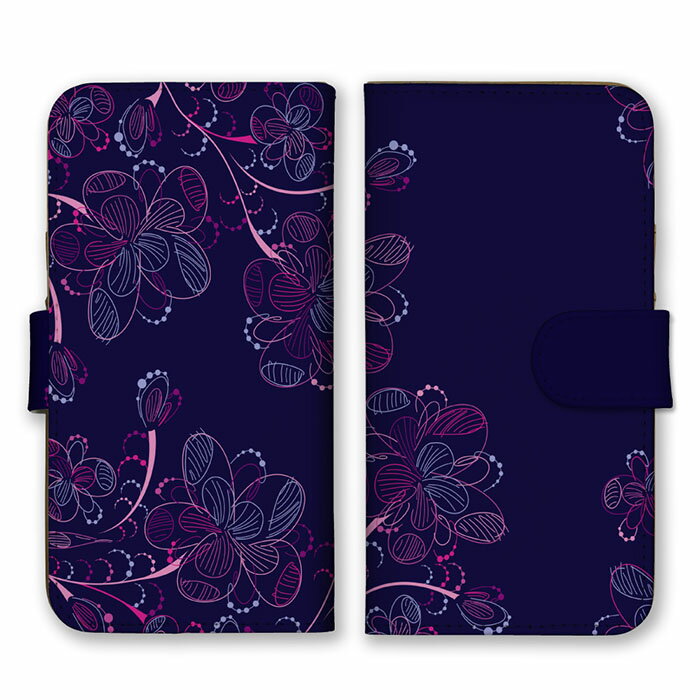 全機種対応 手帳型スマホケース iPhone14 13 Pro Max対応 花 葉っぱ 木の葉 花びら 芸術 デザイン アート 自然 シンプル 落ち着いた 大人 シック 柄 模様 お洒落 群青 紫 ピンク 白 グレー Xperia AQUOS arrows Galaxy Google HUAWEI Rakuten Hand OPPO
