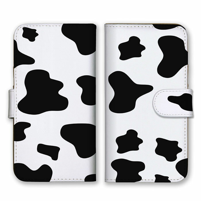全機種対応 手帳型スマホケース iPhone14 13 Pro Max対応 牛柄 ウシ柄 カウ シマシマ アニマル柄 ブラック ホワイト モノクロ モノトーン 個性的 シンプル 大人 カッコいい スマートフォンケース スマホケース Xperia AQUOS arrows Galaxy Google HUAWEI Rakuten Hand OPPO