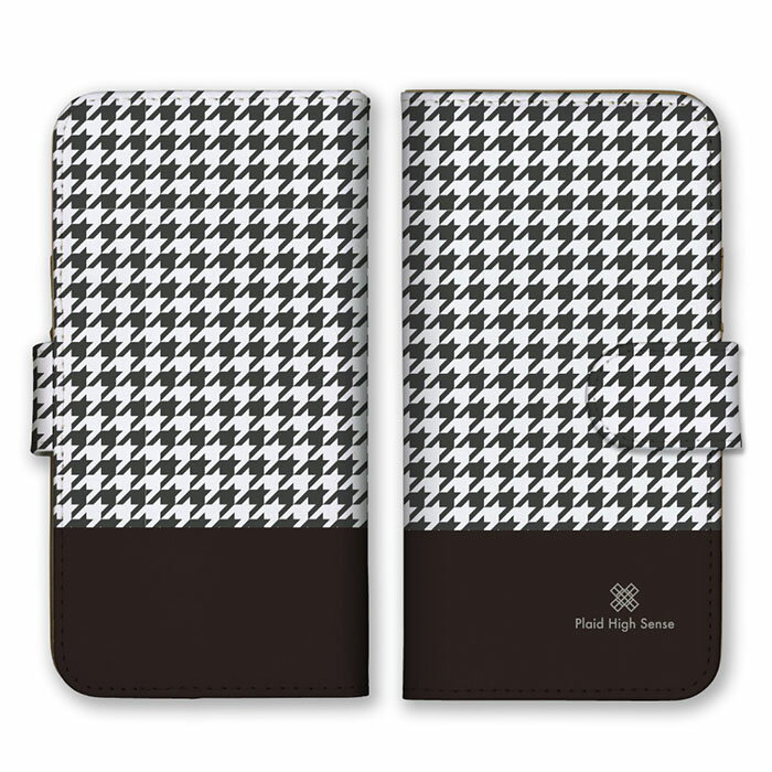 Rakuten - 全機種対応 手帳型スマホケース iPhone14 13 Pro Max対応 チェック 千鳥格子 シンプル 大人 可愛い シック モノトーン 黒色 ホワイト ブラック バイカラー ツートン スマートフォンケース スマホケース Xperia AQUOS arrows Galaxy Google HUAWEI Rakuten Hand OPPO