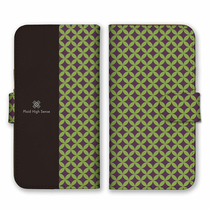 Rakuten - 全機種対応 手帳型スマホケース iPhone14 13 Pro Max対応 和柄 七宝柄 丸 円 着物柄 日本 シンプル 上品 グリーン パープル 若草色 緑色 ブラック バイカラー ツートン スマートフォンケース スマホケース Xperia AQUOS arrows Galaxy Google HUAWEI Rakuten Hand OPPO