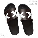 シャワーサンダル 夏 サマー 野外 海 川 アウトドア ブランド デザイナー サンダル スリッパ コンフォートサンダル XX ロゴ ダークブラウン 茶色 シンプ...